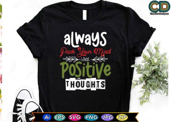 Always Pack Your Mind With Positive Thoughts Graphics