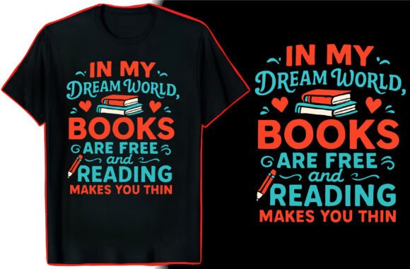 Book Lover Quote T-Shirt Graphics for Local Branding