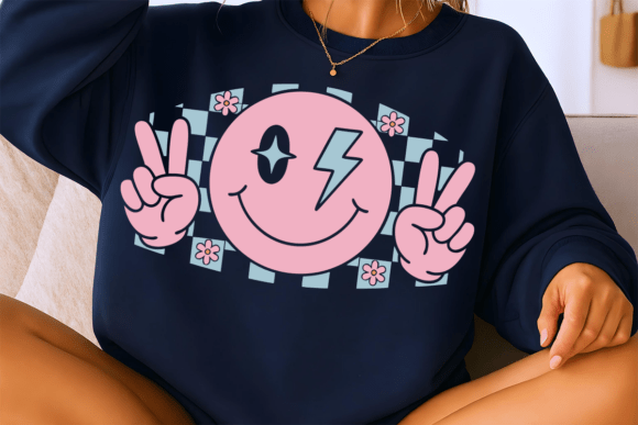 Choose Kindness Retro Smiley Face Graphics for T-Shirt Designs