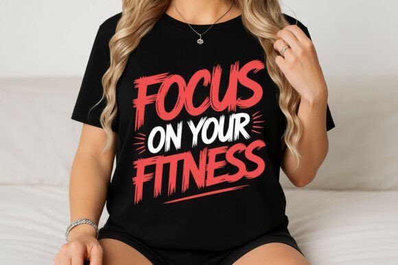 Focus on Your Fitness Graphics for T-Shirt Designs