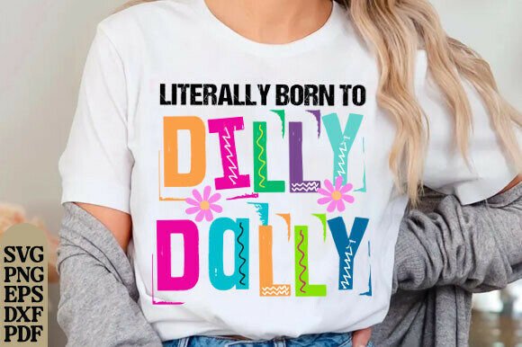 Funny Dilly Dally PNG: Preppy Girl Graphics for T-Shirt Designs
