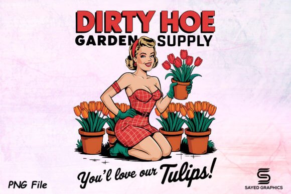 Funny Retro Sassy Lady Plant Lover Graphics for T-Shirt Designs