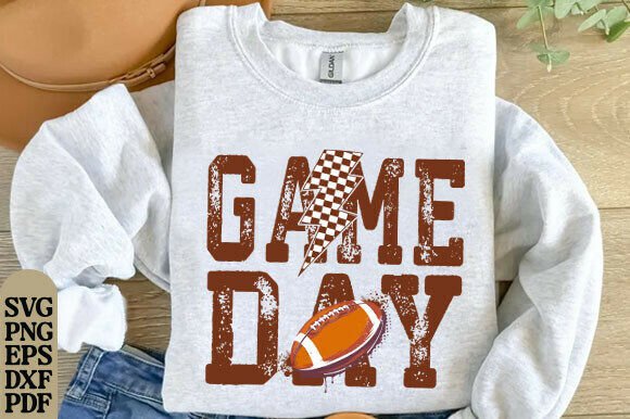 Gameday PNG, Retro Football Graphics for T-Shirt Designs