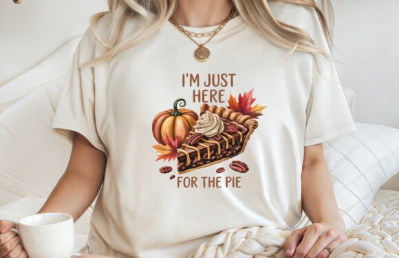 I m Just Here for the Pie Fall Tee Graphics