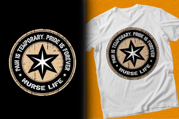 Pain Temporary Pride Nurse Life T-shirt Graphics for Content Publishers
