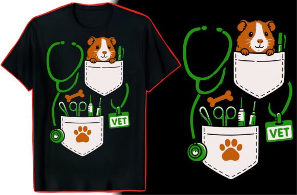 Proud Veterinarian T-Shirt Quote Graphics