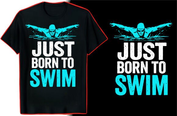 Swimmer Life Quote T-Shirt Graphics for T-Shirt Designs
