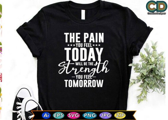 The Pain You Feel Today Will Be the Strength You Feel Tomorrow Graphics